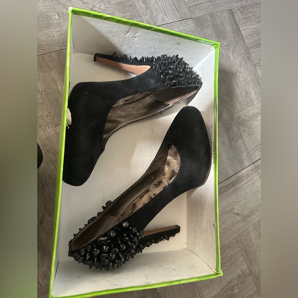 Sam Edelman Black Suede S-Roza Studded Pumps Size 7.5 READ DESCRIPTION - Picture 15 of 15